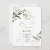 Invitation PixDezines Aquarelle Rustique Eucalyptus Communion (Devant)