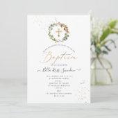 Invitation PixDezines Aquarelle Verdure Wreath (Debout devant)