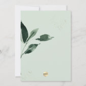 Invitation PixDezines Aquarelle Verdure Wreath (Dos)