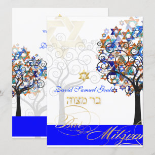 Invitation PixDezines ARBRE DE VIE BAR MITZVAH