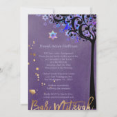 Invitation PixDezines Arbre de vie Barre Mitzvah, Iridescente (Dos)