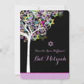 Invitation PixDezines arbre de vie Bat mitzvah/arrière - plan (Devant)