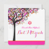 Invitation PixDezines Arbre de vie Bat mitzvah/Arrière - plan (Devant)
