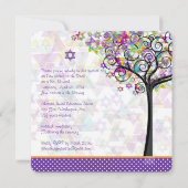 Invitation PixDezines arbre de vie Bat mitzvah/arrière - plan (Dos)