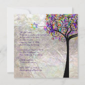 Invitation PixDezines arbre de vie Bat mitzvah/fausse feuille (Dos)