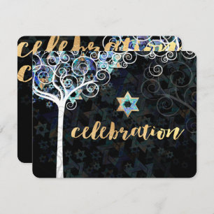 Invitation PixDezines Arbre de vie Bat mitzvah/Réception