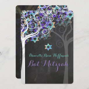 Invitation PixDezines Arbre de vie Bat mitzvah/tableau de bor