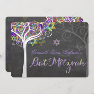 Invitation PixDezines arbre de vie Bat mitzvah/tableau de bor