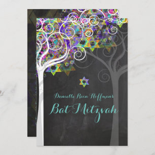 Invitation PixDezines arbre de vie Bat mitzvah/tableau de bor