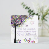 Invitation PixDezines arbre de vie B'not Mitzvah (Debout devant)