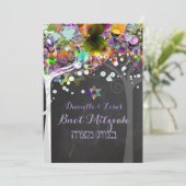 Invitation PixDezines arbre de vie B'not Mitzvah/tableau de b (Debout devant)