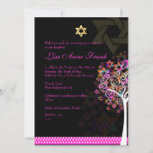 Invitation PixDezines arbre de vie+étoiles, Bat mitzvah (Dos)