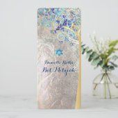 Invitation PixDezines Arbre de vie Mitzvah/Argent Foil (Debout devant)