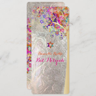 Invitation PixDezines arbre de vie mitzvah/do-it-yourself