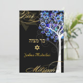 Invitation PixDezines arbre de vie mitzvah/do-it-yourself arr (Debout devant)