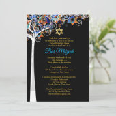 Invitation PixDezines arbre de vie mitzvah/do-it-yourself arr (Debout devant)