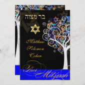 Invitation PixDezines arbre de vie mitzvah/do-it-yourself cou (Devant / Derrière)