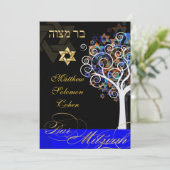 Invitation PixDezines arbre de vie mitzvah/do-it-yourself cou (Debout devant)