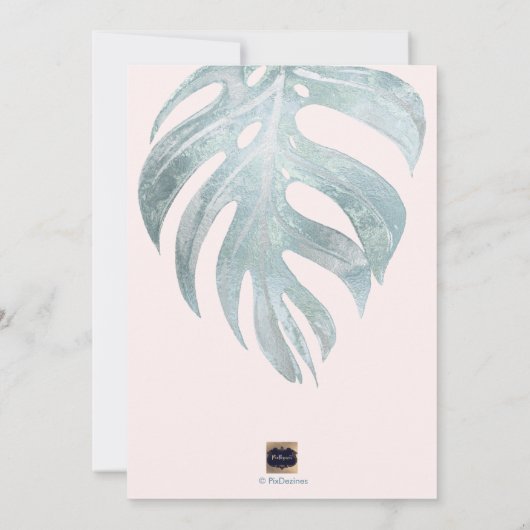 Invitation PixDezines Argent Palms Brunch+Bubbly (Dos)