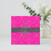 Invitation PixDezines Arianna Damask, do-it-yourself couleur, (Debout devant)