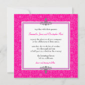 Invitation PixDezines Arianna Damask, do-it-yourself couleur, (Dos)