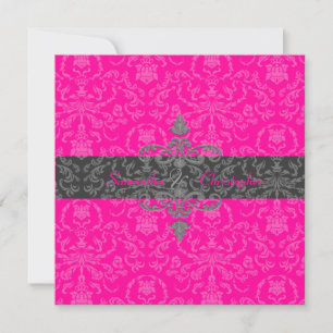Invitation PixDezines Arianna Damask, do-it-yourself couleur,