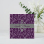 Invitation PixDezines Arianna Damask, DO-IT-YOURSELF couleur, (Debout devant)