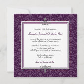 Invitation PixDezines Arianna Damask, DO-IT-YOURSELF couleur, (Dos)