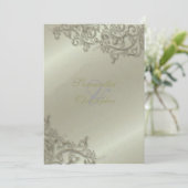 Invitation PixDezines arrosées d'argent rustique (Debout devant)