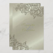 Invitation PixDezines arrosées d'argent rustique (Devant / Derrière)