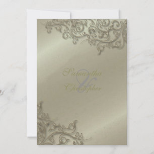 Invitation PixDezines arrosées d'argent rustique