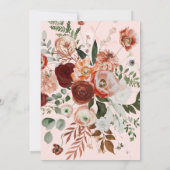 Invitation PixDezines Automne Love H2 Marsala Fleurs rouges I (Dos)