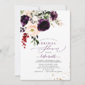 Invitation PixDezines Autumn Blush Eggplant H2 Flowers (Devant)