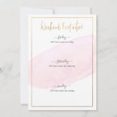 Invitation PixDezines Bachelorette Week-end Aquarelle rose (Dos)