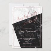 Invitation PixDezines Bachelorette Weekend Faux Rose Gold (Devant)