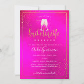 Invitation PixDezines Bachelorette Weekend Hot n Flashy Pink (Devant)