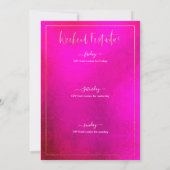 Invitation PixDezines Bachelorette Weekend Hot n Flashy Pink (Dos)