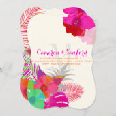 Invitation PixDezines bali kai/vert/rose/DO-IT-YOURSELF (Devant / Derrière)