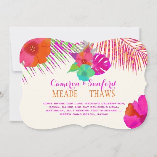 Invitation PixDezines bali kai/vert/rose/DO-IT-YOURSELF (Dos)