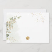 Invitation PixDezines Baptême à l'aquarelle Eucalyptus (Dos)