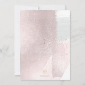 Invitation PixDezines Baptême d'aquarelle broyée 1er annivers (Dos)