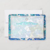 Invitation PixDezines bar de réception mitzvah/bleu/argent (Dos)