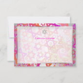 Invitation PixDezines bar de réception mitzvah/rose/argent (Dos)
