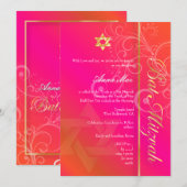 Invitation PixDezines bar-mitsva classique+tourbillons (Devant / Derrière)