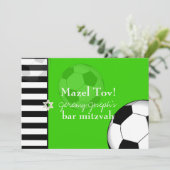 Invitation PixDezines bar-mitsva sur le football/DIY couleur (Debout devant)
