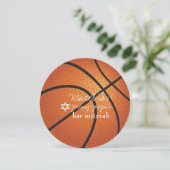 Invitation ✡ PixDezines Bar Mitzvah Basketball (Debout devant)