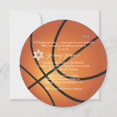 Invitation ✡ PixDezines Bar Mitzvah de Basketball (Dos)