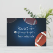 Invitation ✡ PixDezines BAR MITZVAH DE FOOTBALL/DIY COULEUR (Debout devant)
