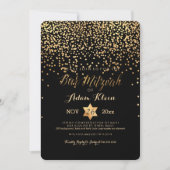 Invitation PixDezines Bar Mitzvah/Faux Gold Confetti (Devant)