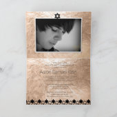 Invitation PixDezines bar photo design mitzvah/fausse feuille (Intérieur)